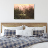 Zwans in the Reeds, c.1820 Canvas Afdruk (Insitu (Slaapkamer))