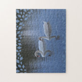 Zwans op het blauwe meer van Puzzle Legpuzzel (Verticaal)