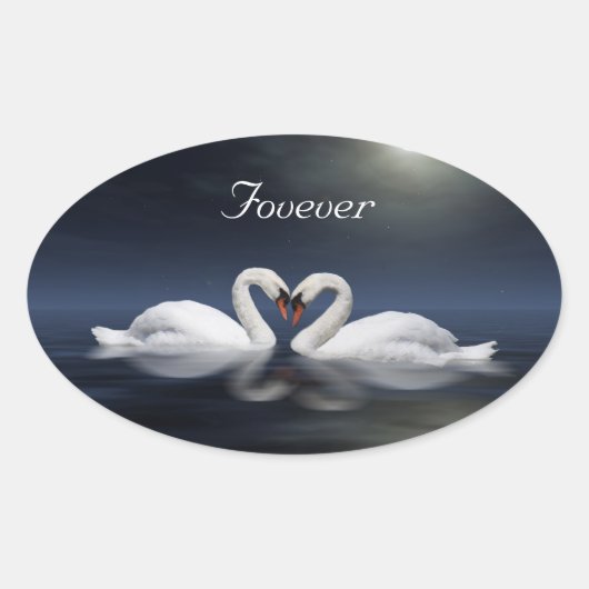 Zwans Ovale Sticker (Voorkant)