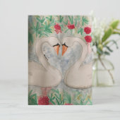 Zwans van liefde kaart (Staand voorkant)