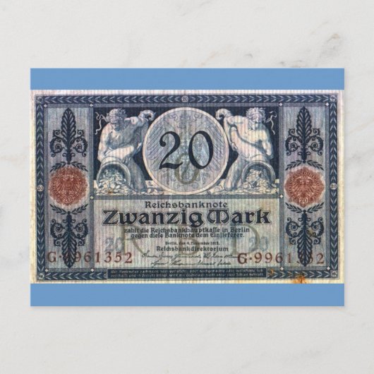Zwanzig Mark Briefkaart (Voorkant)