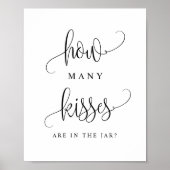 Zwar Schrift Hoeveel Kusjes Zitten Er In De Pot Poster (Voorkant)