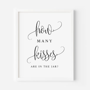 Zwar Schrift Hoeveel Kusjes Zitten Er In De Pot Poster