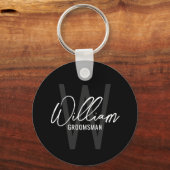 Zwar Schrift Persoonlijk Bruidsjonkers Sleutelhanger (Voorkant)