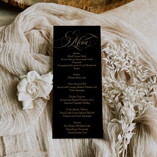 Zwar Script Huwelijk Elegant Menu