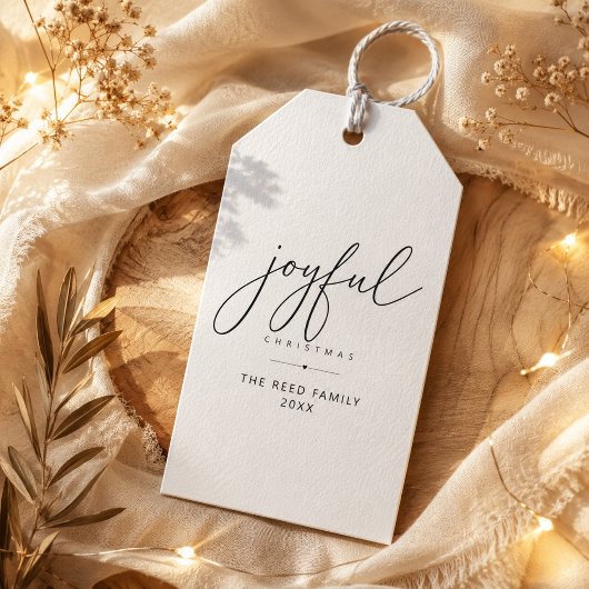 Zwar Script Vrolijk Kerstfeest Cadeaulabel