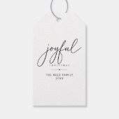 Zwar Script Vrolijk Kerstfeest Cadeaulabel (Voorkant)