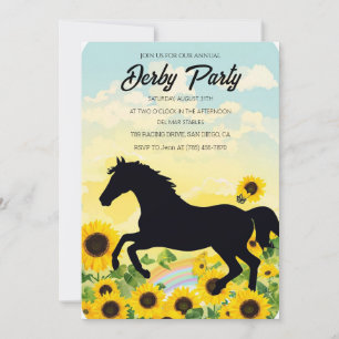 Zwar Silhouet Zonnebloem Kentucky Derby Pa Kaart