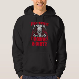 Zware-apparatuuroperator in het stuur hoodie