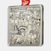 Zware belasting 2 metalen ornament (Links)