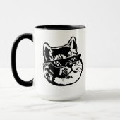 Zware borstkat met een thema zonnebril mok (Links)