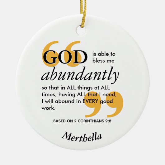 ZWARE Christelijke gebeden Keramisch Ornament (Voorkant)