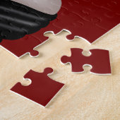 Zware dag van het dode meisje op rood legpuzzel (Zijkant)
