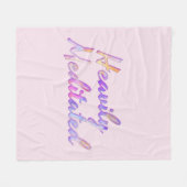 Zware geMeditteerde roze move Aqua Blue Fleece Deken (Voorkant (Horizontaal))