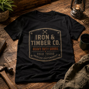 Zware Goederen Vintage Industriële Grafiek T-shirt