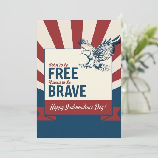 Zware groet aan onafhankelijkheid, Groeten Kaart (Staand voorkant)