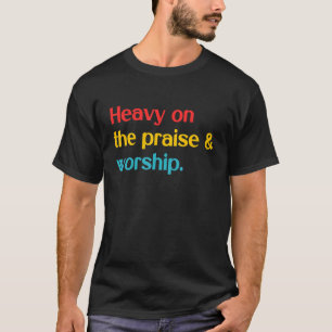 Zware hoogte op het scherm en het werktuig t-shirt