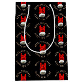 Zware kerst met metalen medium cadeauzakje (Voorkant)