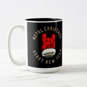 Zware kerst met metalen tweekleurige koffiemok