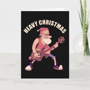 Zware Kerst Rock Kerstman Kaart