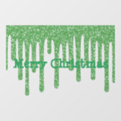 Zware kerstgroene wasdriften, vensterkoeling raamsticker (Vel)