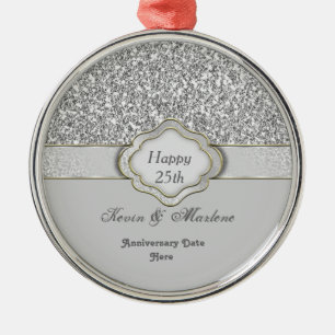 ZWARE KLANT 25e JUBILEUM GIFT-ORNAMENT Metalen Ornament