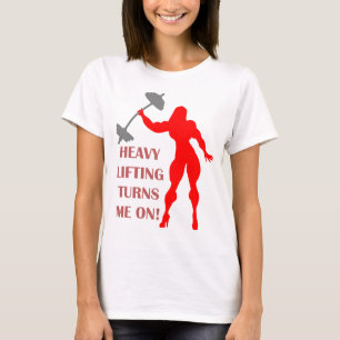 Zware liften zet me aan t-shirt