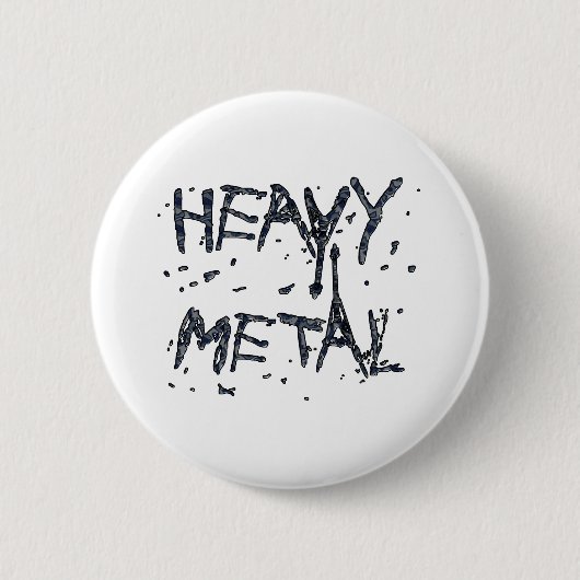 ZWARE METAAL RONDE BUTTON 5,7 CM (Voorkant)
