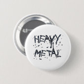ZWARE METAAL RONDE BUTTON 5,7 CM (Voorkant /achterkant)