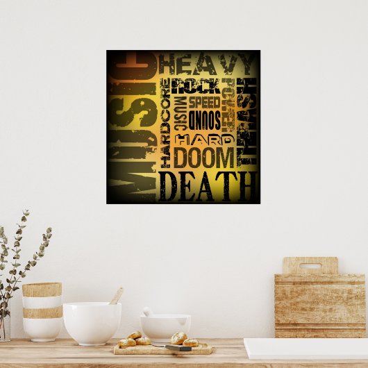 Zware metaalpartij poster (Keuken)