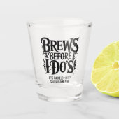 Zware Metal Douane Bruiloft Rock N' Roll Shot Glas (Voorkant)