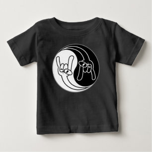 Zware Metal Duivelshoorns Yin Yang