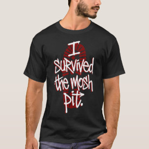 Zware Metal Mosh Pit Overlevingsgrafiek Kunst T-shirt