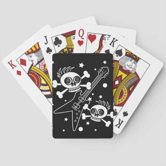 Zware metal schedels pokerkaarten (Achterkant)