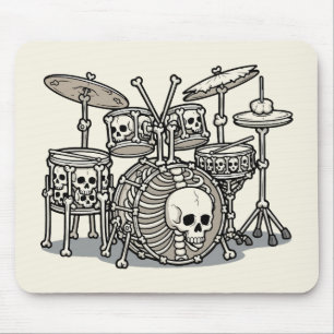 Zware Metal Skelet Drumstel Muismat