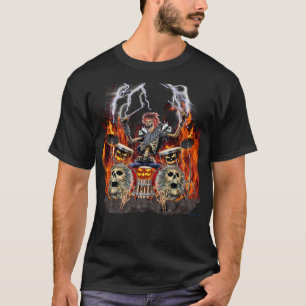 ZWARE METAL ZOMBIE DRUMMER T-SHIRT