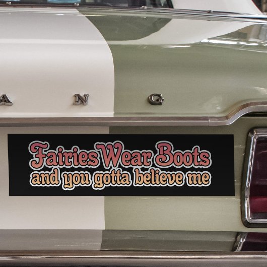 Zware metale tekstfeiries Draag Boots Rocker Music Bumpersticker