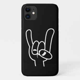 Zware metalen duivel - witte lijn iPhone 11 hoesje