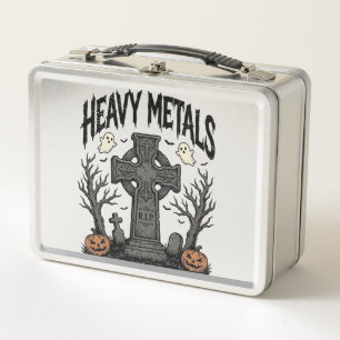 Zware Metalen Halloween Kerkhof Vectorontwerp_1