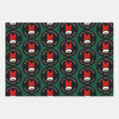 Zware metalen kerstkaarten inpakpapier vel (Voorkant 3)