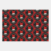 Zware metalen kerstkaarten inpakpapier vel (Voorkant 2)