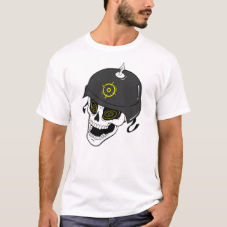 Zware metalen schedel t-shirt
