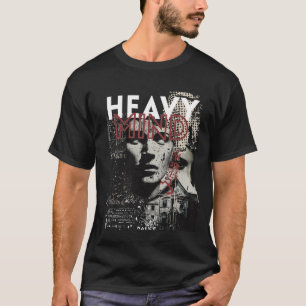 Zware Mind Aesthetische Streetwear Grunge Grafis T-shirt