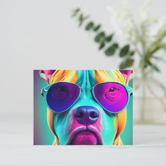 zware pitbull briefkaart (Staand voorkant)