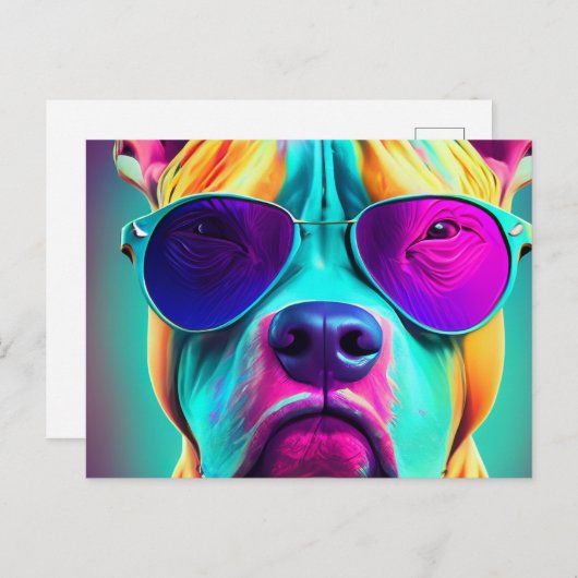 zware pitbull briefkaart (Voorkant / Achterkant)