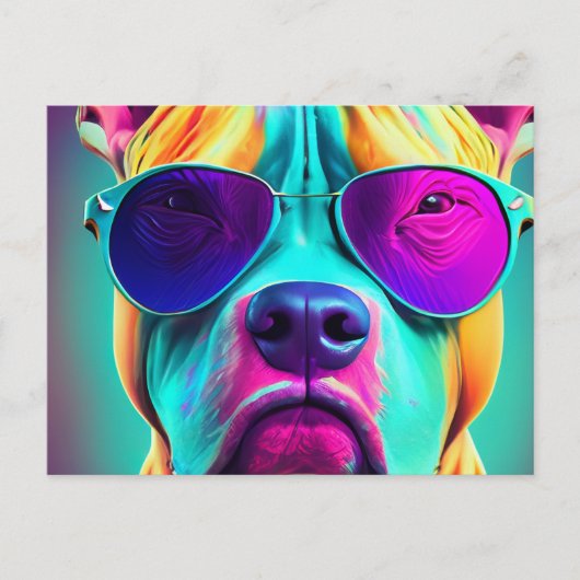 zware pitbull briefkaart (Voorkant)