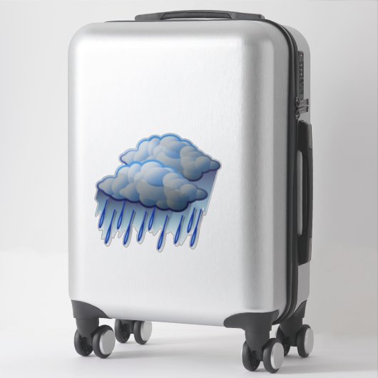 Zware regenval sticker (Koffer)