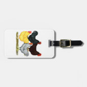Zware rooster Chicken Quartet Bagagelabel (Voorkant horizontaal)