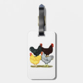 Zware rooster Chicken Quartet Bagagelabel (Achterkant verticaal)