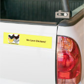 Zware rooster Chicken Quartet Bumpersticker (Op Truck)